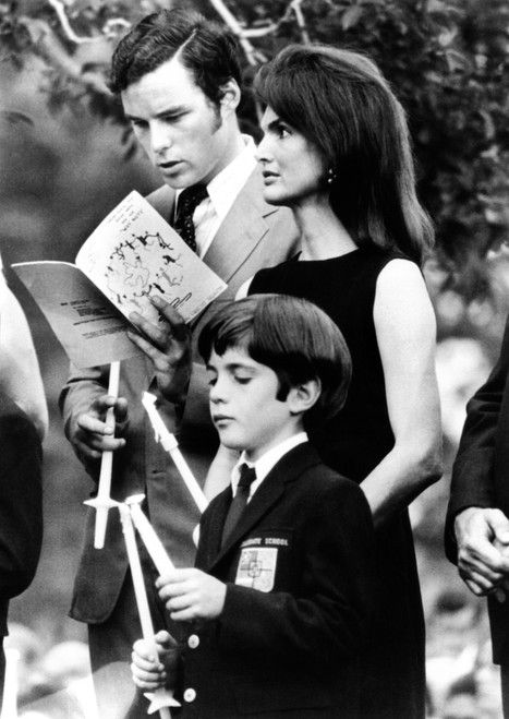 Jacqueline Kennedy Onassis And Her Son John Kennedy Jr. Attend A Memorial Mass For The Late Robert Kennedy On The First Anniversary Of His Assassination. Arlington National Cemetery. June 6 History - Item # VAREVCCSUA001CS218