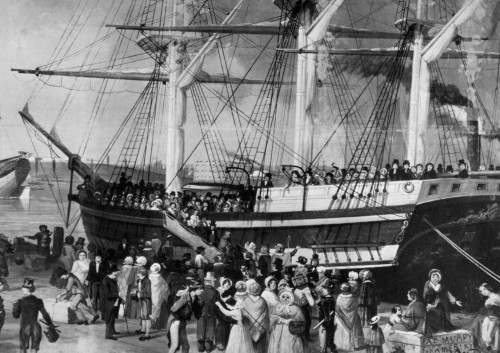 Irish Immigrants Disembarking At New York History - Item # VAREVCH4DNEYOEC021 Irish Immigrants Disembarking At New York History - Item # VAREVCH4DNEYOEC021