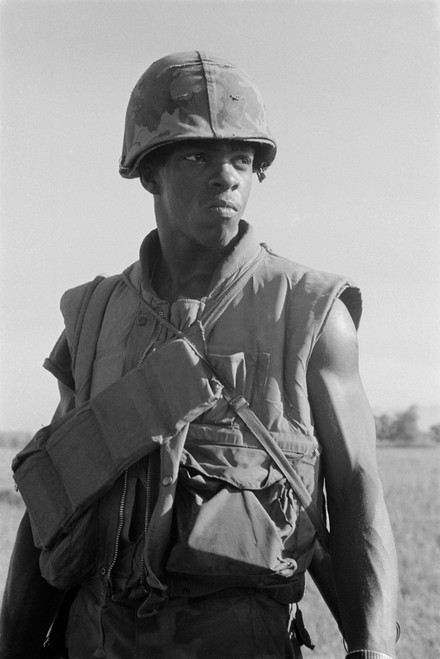Vietnam War. African American Marine On Patrol 8 Miles South Of The City Of Da Nang. Oct. 30 History - Item # VAREVCHISL033EC606