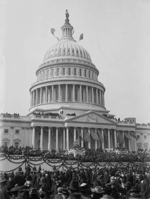 View Of The Capitol And Crowds At President Woodrow Wilsons Second Inauguration History - Item # VAREVCHISL043EC619