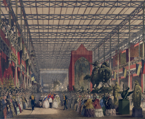 Queen Victoria With Prince Consort Albert And Their Two Oldest Children Albert Edward And Victoria Lead A Royal Procession Into The Great Industrial Exhibition Of 1851. History - Item # VAREVCHISL023EC262