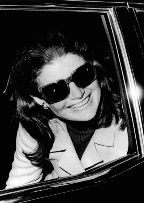 Jacqueline Kennedy Onassis Smiles As She Talks With Newsman Upon Arrival At Logan International Airport. April 26 History - Item # VAREVCCSUA001CS122