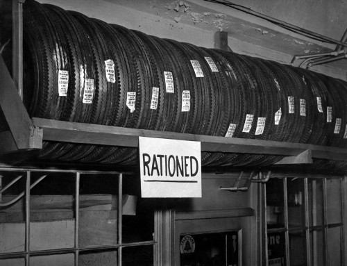 Rationed Rubber Tires During World War 2. Japanese Conquest Of Rubber Producing South East Asia History - Item # VAREVCHISL036EC866