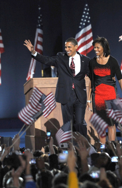 Barack Obama At A Public Appearance For Barack Obama U.S. Presidential Election Victory Speech And Celebration, Grant Park, Chicago, Il, November 04, 2008. Photo By Kristin CallahanEverett Collection Celebrity - Item # VAREVC0804NVCKH031