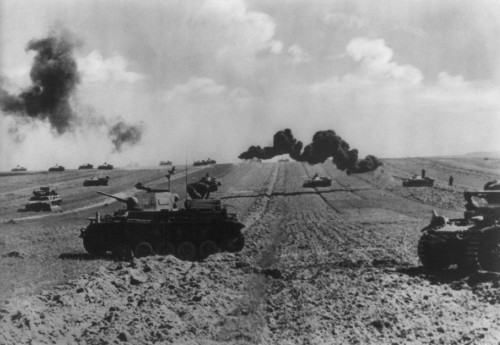 German Tanks Crossing Flat Fields In Ukraine In June-July 1941. In The Soviet Union History - Item # VAREVCHISL037EC707