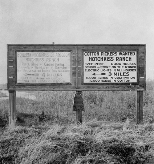 Signs For Migrant Workers In Spanish And English History - Item # VAREVCHISL035EC655
