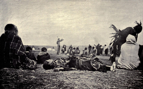 A Native American Woman Ghost Dancer Unconscious After Hours Of Emotional Ritual History - Item # VAREVCHISL046EC289 A Native American Woman Ghost Dancer Unconscious After Hours Of Emotional Ritual History - Item # VAREVCHISL046EC289