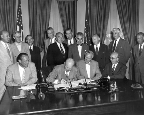 President Eisenhower Signs The Atomic Energy Act Of 1954. Aug. 8 History - Item # VAREVCHISL039EC053