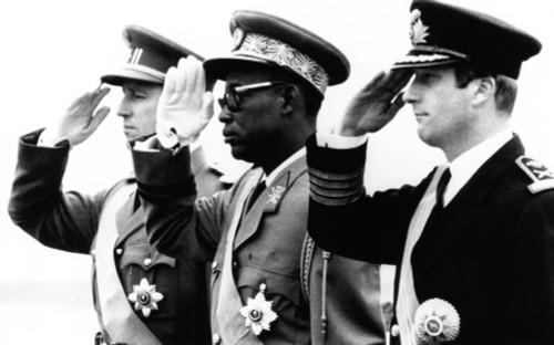 Congolese President Joseph Mobutu Flanked By Belgian'S King Baudouin And Prince Albert. Nov. 3 History - Item # VAREVCCSUB002CS518