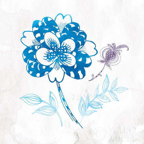 Eastern Boho Iii Peacock Blue Poster Print by Wild Apple Portfolio - Item # VARPDX37979