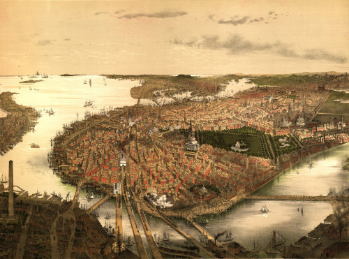 1877 View Of Boston History - Item # VAREVCHISL001EC178