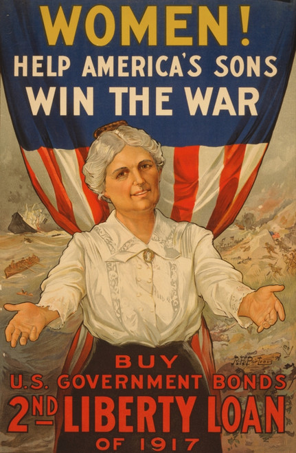 World War 1 Poster For The 2Nd Liberty Loan Of 1917. Poster Reads History - Item # VAREVCHISL035EC021