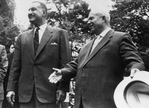 Soviet Premier Nikita Khrushchev And Egypt'S President Gamal Abdel Nasser History - Item # VAREVCCSUB001CS542 Soviet Premier Nikita Khrushchev And Egypt'S President Gamal Abdel Nasser History - Item # VAREVCCSUB001CS542