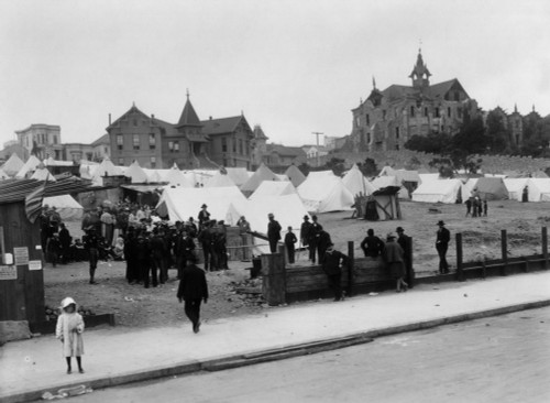 Refugee Camp Near Haight Street And Central Avenue For Victims Of The 1906 San Francisco Earthquake. It Was Established And Administered By The Us Army History - Item # VAREVCHISL046EC199