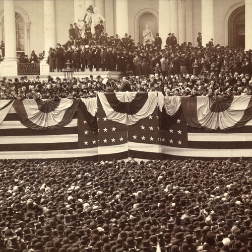Newly Inaugurated President Grover Cleveland Delivers His Inaugural Address History - Item # VAREVCHISL043EC734 Newly Inaugurated President Grover Cleveland Delivers His Inaugural Address History - Item # VAREVCHISL043EC734