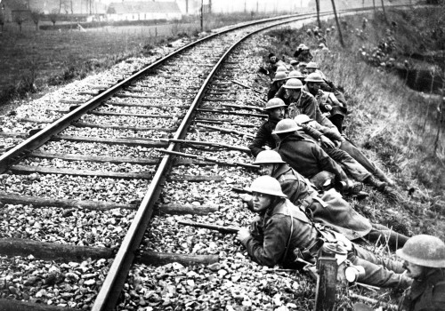 British World War I Troops Defending The Railway Line. Melville History - Item # VAREVCHISL034EC486