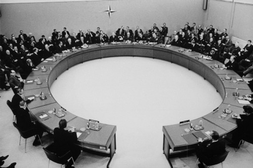 President Nixon Addresses The North Atlantic Treaty Organization Nato On The 20Th Anniversary Of The Anti-Communist Alliance. Feb. 24 1969. History - Item # VAREVCHISL032EC207