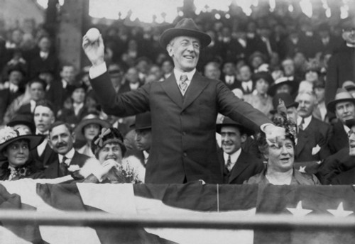 President Woodrow Wilson Throwing Out The First Ball History - Item # VAREVCHISL043EC602
