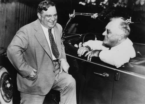President Franklin Roosevelt And Mayor Fiorello Laguardia At Hyde Park. Aug. 27 History - Item # VAREVCHISL035EC515
