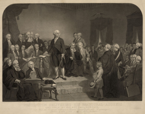 George Washington Delivering His Inaugural Address To Congress History - Item # VAREVCHISL043EC705