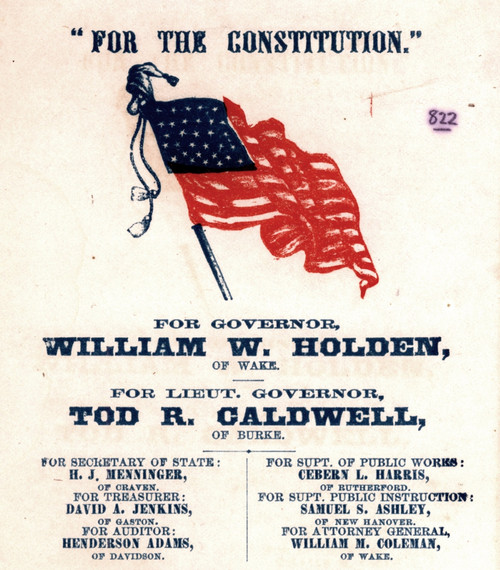 Election Ticket For William W. Holden History - Item # VAREVCHCDLCGBEC098