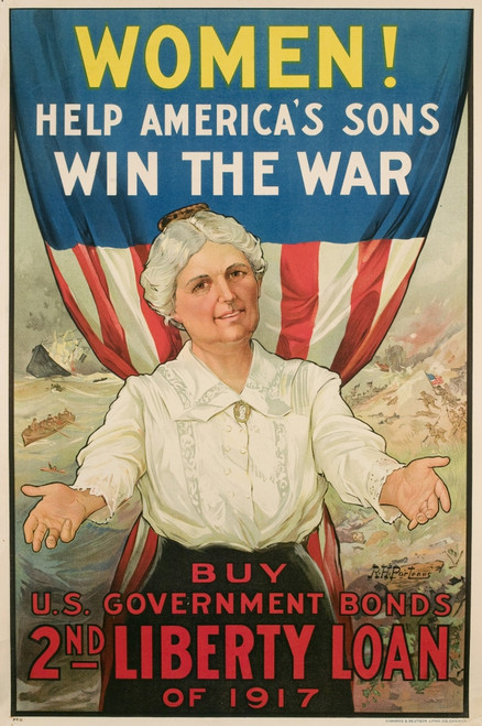 World War I Propaganda Posters. Advertisement For War Bonds History - Item # VAREVCHCDWOWAEC085