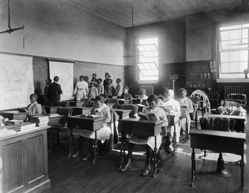 African American Students In Geography Class At Thaddeus Stevens School. The School Was A Fresh Air School History - Item # VAREVCHISL009EC271