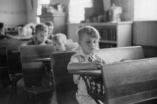 Young Boys At Their Desks In A Rural Wisconsin School. Sept. 1939. History - Item # VAREVCHISL033EC223