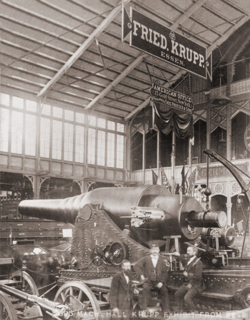 Krupp Exhibit Of A Large Steel Breech Loading Cannon At The Philadelphia Centennial Exhibition History - Item # VAREVCHISL021EC146