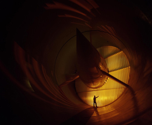 A Nasa Technician Is Dwarfed By The Doors Of The Transonic Wind Tunnel At Nasa Langley Research Center History - Item # VAREVCHISL034EC060