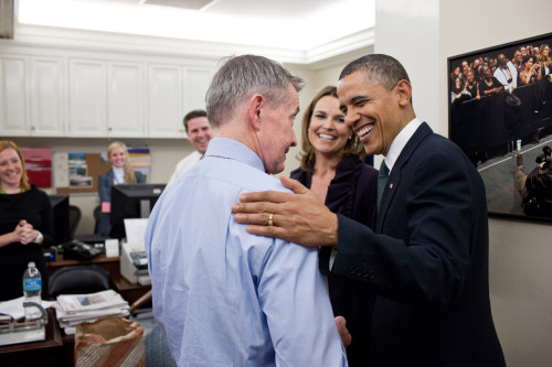President Obama Talks With White House Correspondents Bill Plante Of Cbs News And Savannah Guthrie Of Nbc News. March 30 2011. History - Item # VAREVCHISL026EC123