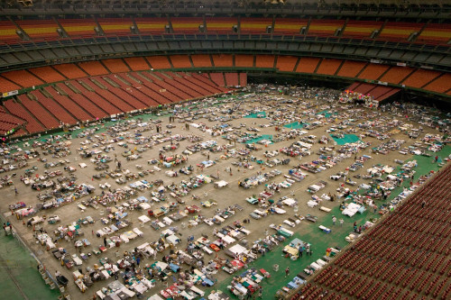 The Houston Astrodome Housed Approximately 2000 Evacuees Following Hurricane Katrina Most From New Orleans. Sept. 11 2005. History - Item # VAREVCHISL030EC128
