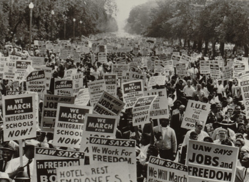 March On Washington. African Americans Carrying Signs For Equal Rights History - Item # VAREVCHISL033EC684