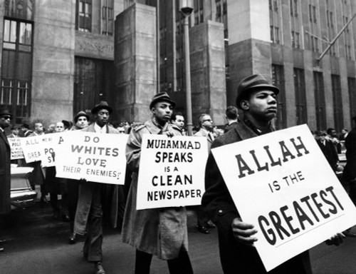 Black Muslims Picket Front Of New York Criminal Courts Building Where Two Nation Of Islam Members Were To Stand Trial. The Defendants Were Selling Nation Of Islam Newspapers History - Item # VAREVCCSUA001CS387