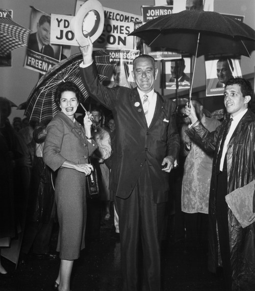 1960 Vice Presidential Campaign. Lyndon And Lady Bird Johnson Campaigning In Minnesota. Sept. 21 History - Item # VAREVCHISL033EC266