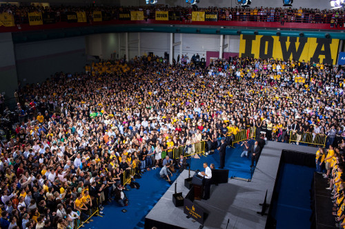 President Barack Obama Speaks On Student Loan Interest Rates. University Of Iowa Field House History - Item # VAREVCHISL039EC728