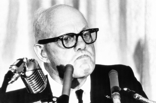 Afl-Cio President George Meany Hope Of Gaining 25-30 Hourly Pay Hikes. March 15 History - Item # VAREVCCSUB002CS608