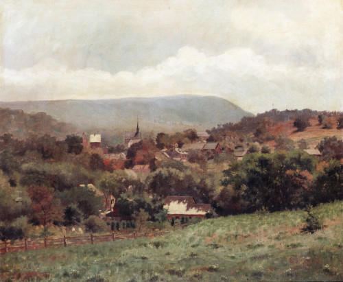 Delaware Water Gap Village By Louis Michel Eilshemius Fine Art - Item # VAREVCHISL045EC343