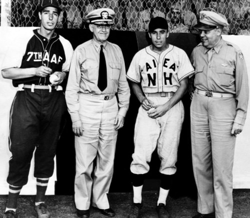 Pee Wee Reese dances to a safe decision. Bill Summers giving the safe sign  as Brooklyn Dodger, Stock Photo, Picture And Rights Managed Image. Pic.  ERE-HISL040-EC530-H