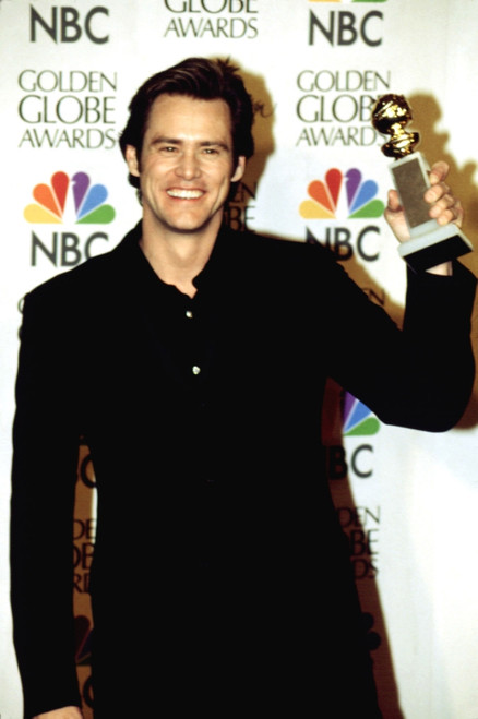 Jim Carrey With His Golden Globe Award, January, 2000 Celebrity - Item # VAREVCPSDJICAHR013