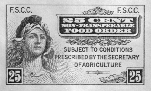 First Food Stamp Program Operated From May 16 1939 Through The Spring Of 1943. The Program Made Agricultural Surpluses Such As Pork Available To Needy People At Reduced Prices. History - Item # VAREVCHISL032EC087