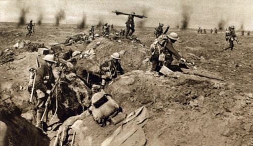 World War 1 Battle Of The Somme. British Infantry Attack German Lines Near Ginchy History - Item # VAREVCHISL034EC901