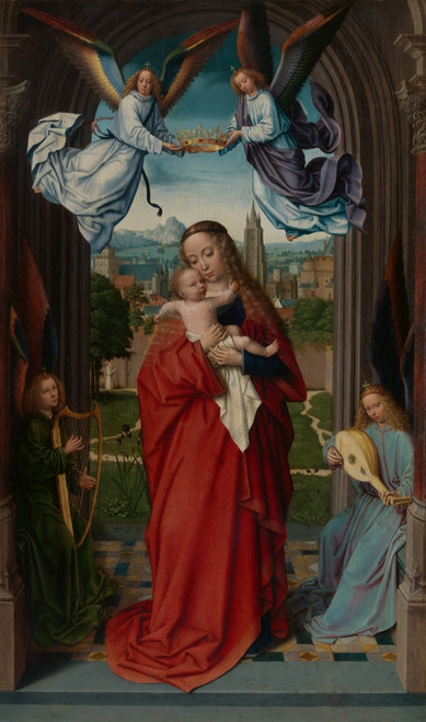Virgin And Child With Four Angels Fine Art - Item # VAREVCHISL046EC025