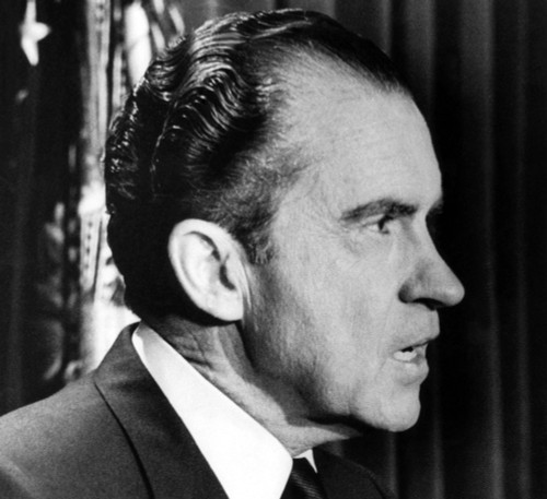 President Richard Nixon In The White House After Giving A Nationally Broadcast Speech History - Item # VAREVCPBDRINICS029