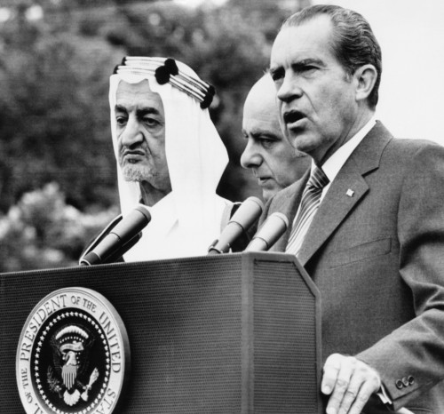 Nixon Presidency. King Faisal Of Saudi Arabia With Us President Richard Nixon During A White House Visit History - Item # VAREVCPBDRINIEC159