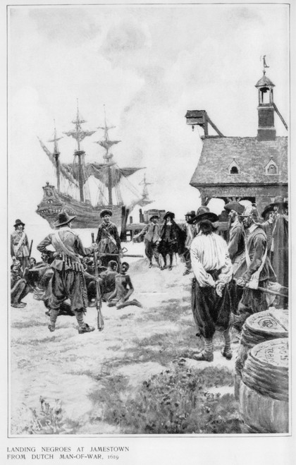 Landing Of 20 African Captives At Jamestown From Dutch Man-Of-War History - Item # VAREVCHISL011EC226
