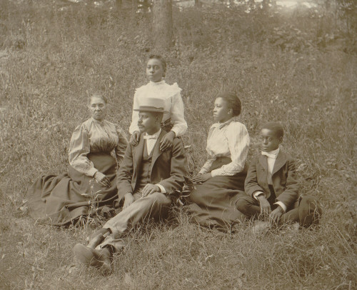 Middle Class African American Family Seated On Lawn In Georgia History - Item # VAREVCHISL009EC274