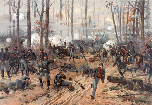 The Civil War. The Battle Of Shiloh. Chromolithograph By Thulstrup De Thure History - Item # VAREVCHCDLCGCEC941