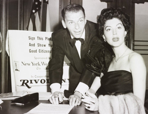 Frank Sinatra And Ava Gardner Signing A 'Good Citizens' Pledge History - Item # VAREVCHISL041EC229