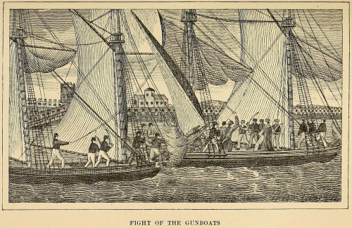 First Barbary War 1801-1805. Fight Of The American And Barbary Gunboats. History - Item # VAREVCHISL030EC248